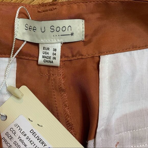 anthropologie-see U Soon Terracotta Shorts - Picture 7 of 11